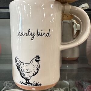 Rae Dunn Early Bird Mug - Cream and Black